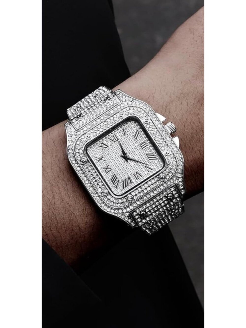 Men’s Diamond Watch Iced Out Watch - Picture 5 of 7